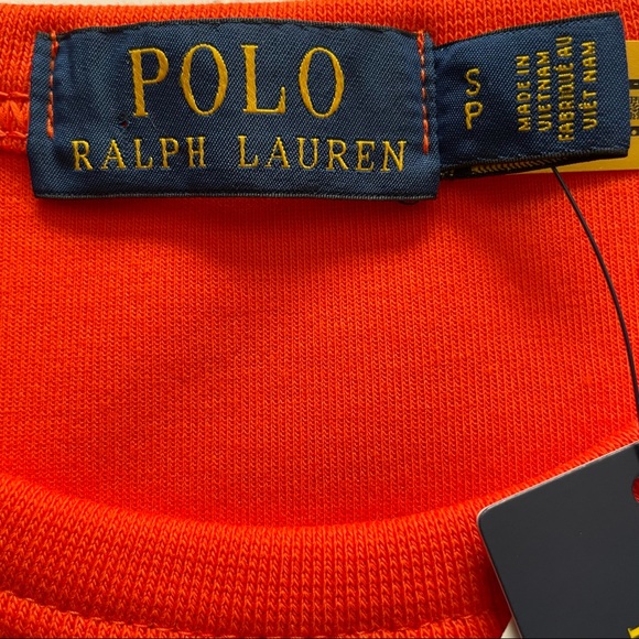POLO Ralph Lauren ORANGE Long Sleeve Pullover Sweatshirt!  S - Picture 3 of 8